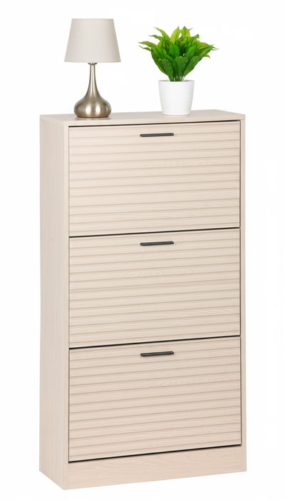 Inde Mueble Zapatero con 3 Niveles, Organizador de Calzado, Estructura Slat Moblekit Inde Mueble Zapatero con 3 Niveles, Organizador de Calzado, Estructura Slat Moblekit