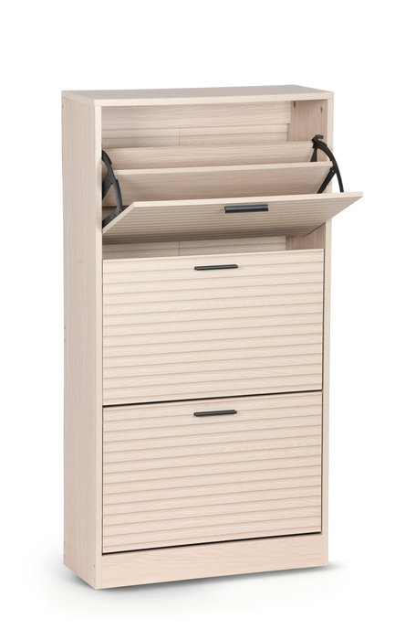 Inde Mueble Zapatero con 3 Niveles, Organizador de Calzado, Estructura Slat Moblekit Inde Mueble Zapatero con 3 Niveles, Organizador de Calzado, Estructura Slat Moblekit