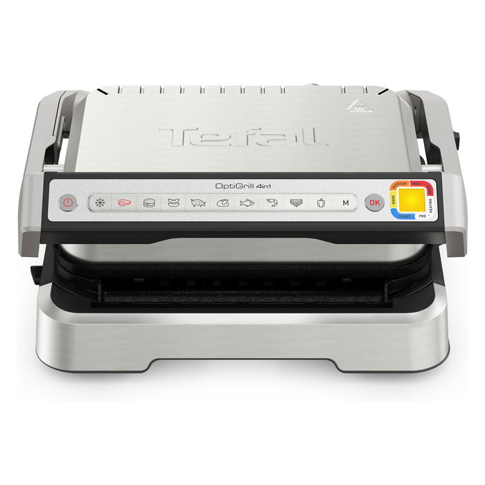 Tefal OptiGrill 4in1 Parrilla de Contacto Eléctrica, Modelo GC774D10, Color Plata