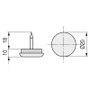 ALK System Quitarruido Hierro Niquel 20mm Punta Metálica para Muebles Protección y Amortiguación Paquete 200 Unidades