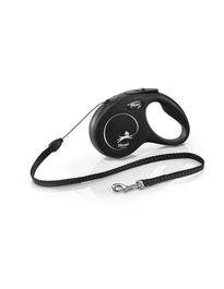 Flexi Classic S 12 kg - Correa extensible para perros, negro, 5 m, LED, Multi Box, ergonómica, diseño alemán