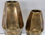 DKD Home Decor Mesita Auxiliar Aluminio y Cristal Dorado