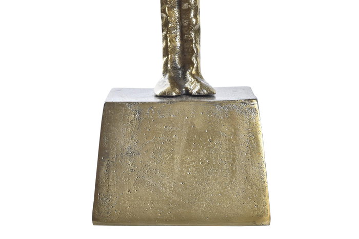 DKD Home Decor Mesita Auxiliar Dorada Aluminio y Cristal 46 x 57 x 46 cm