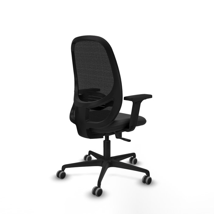 PIQUERAS Y CRESPO Silla de oficina Cilanco con mecanismo Sincro, Gris oscuro y Negro