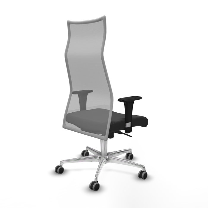 Piqueras Y Crespo Sillón Albacete con mecanismo Sincro, Similpiel Gris oscuro y Malla Gris Piqueras Y Crespo Sillón Albacete con mecanismo Sincro, Similpiel Gris oscuro y Malla Gris