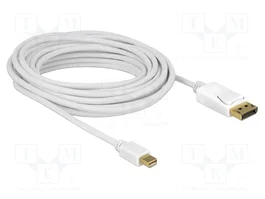 DeLOCK Cable Mini DisplayPort 1.2 a DisplayPort de 7 m, 4K 60 Hz, Blanco