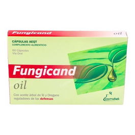 COMDIET Fungicand-Oil 60 Cápsulas | Aceites Esenciales Antibacterianos de Orégano y Árbol del Té | Vegan