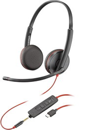 Poly Blackwire C3225 Stereo USB-C Headset Auriculares con Cable