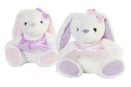 DKD Home Decor Peluche Conejo Lila Rosa 20 x 28 x 25 cm