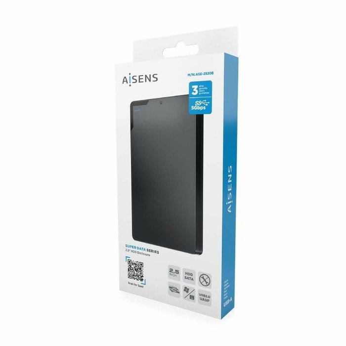 AISENS Caja Externa para Disco Duro 2.5 SATA USB 3.1 Gen 1 Negra ASE-2520B AISENS Caja Externa para Disco Duro 2.5 SATA USB 3.1 Gen 1 Negra ASE-2520B