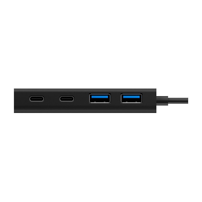 ICY BOX IB-HUB1426-U3 Hub USB 3.0 de 4 Puertos (2x USB-C, 2x USB 3.0) con Cable de 0.1 m, Aluminio y Plástico Negro - 5000 Mbit/s