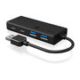 ICY BOX IB-HUB1426-U3 Hub USB 3.0 de 4 Puertos (2x USB-C, 2x USB 3.0) con Cable de 0.1 m, Aluminio y Plástico Negro - 5000 Mbit/s