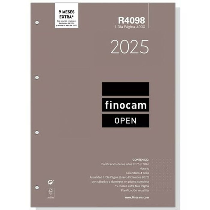 Finocam Recambio Anual Open R4098 210x297 mm 1Dp 2025 Finocam Recambio Anual Open R4098 210x297 mm 1Dp 2025