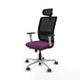 PIQUERAS Y CRESPO Silla de oficina Haches Morado y Negro