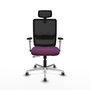 PIQUERAS Y CRESPO Silla de oficina Haches Morado y Negro
