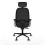 PIQUERAS Y CRESPO Silla de oficina Cilanco con mecanismo Sincro/Traslack Blanco y Negro
