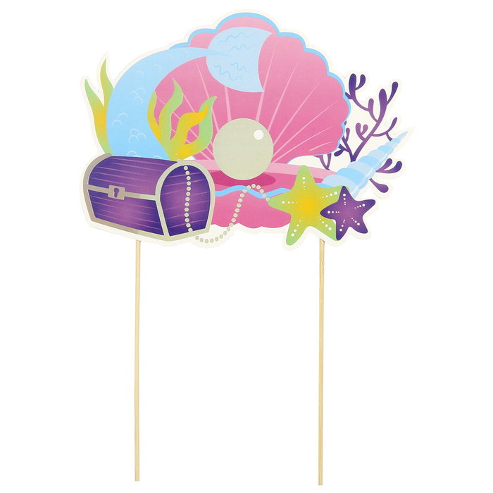 Party Time Juego de 2 Decoración Tarta Sirena