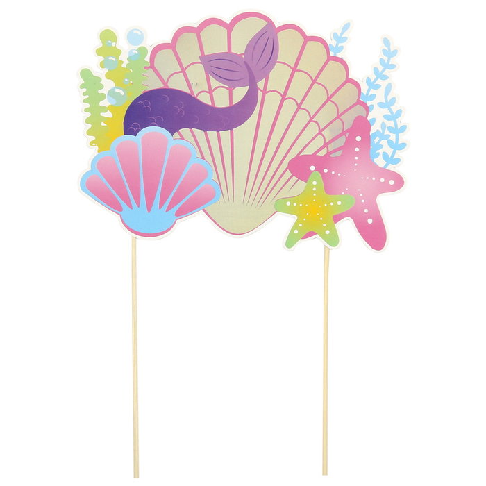 Party Time Juego de 2 Decoración Tarta Sirena