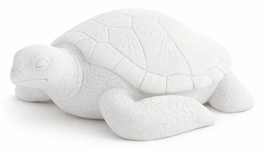 DKD Home Decor Decoración Luminosa Arenisca LED Tortuga Blanco 16x12x6 cm