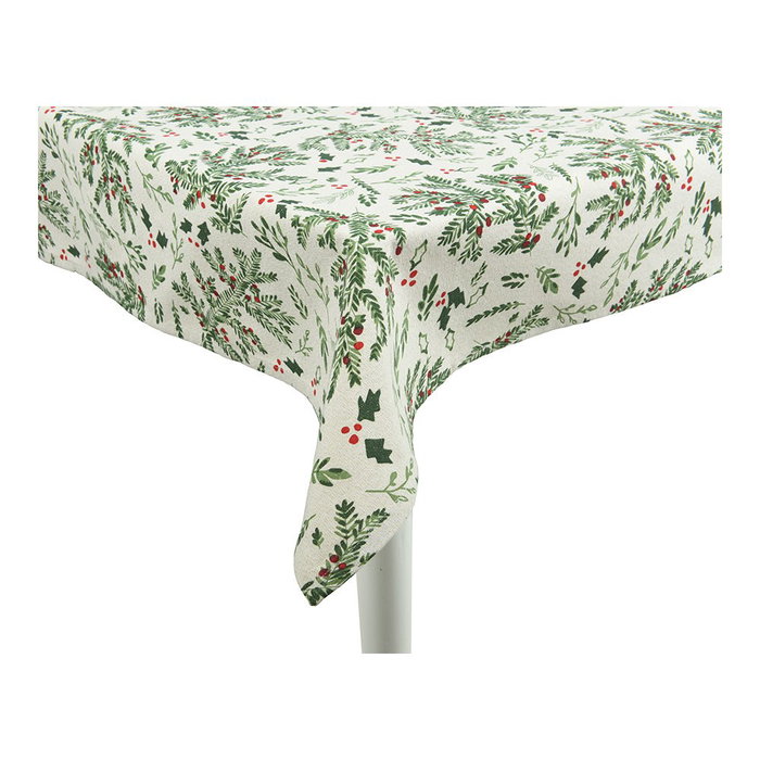 Decoris Mantel de Algodón Navidad Muérdago 140 x 180 cm