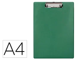 Q-connect Portanotas Plástico 50% Reciclado DIN A4 Verde Oliva Grosor 2,1 mm