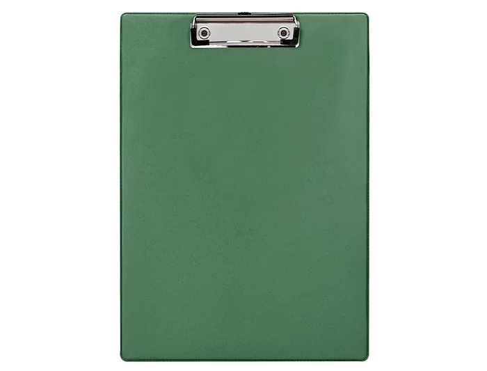 Q-connect Portanotas Plástico 50% Reciclado DIN A4 Verde Oliva Grosor 2,1 mm