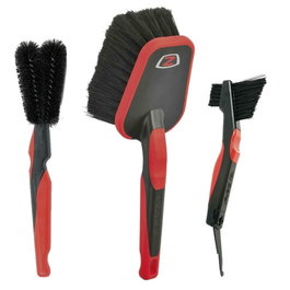 Zefal Juego de 3 Cepillos para Limpiar Bicicleta - ZB Wash, ZB Twist, ZB Clean