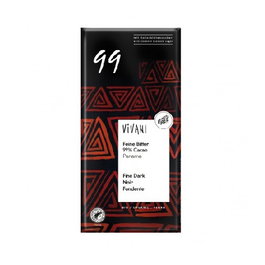 Vivani Chocolate Negro 99% Cacao Panamá con Azúcar de Coco BIO 80g