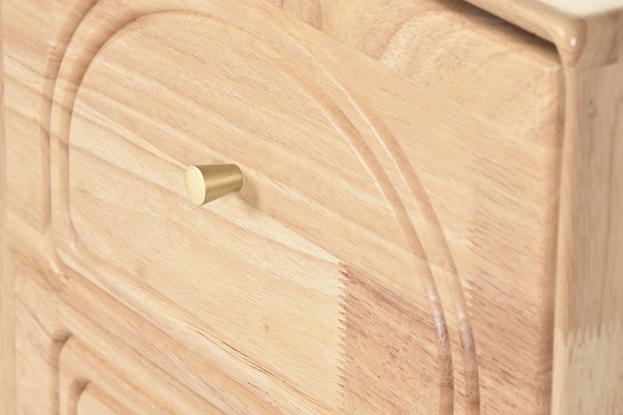 DKD Home Decor Cajonera Scandi Natural Qingyue Madera de Hevea 40 x 98 x 30 cm