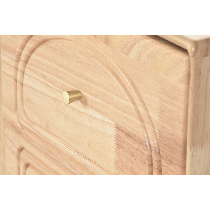 DKD Home Decor Cajonera de Madera de Hevea Natural Qingyue