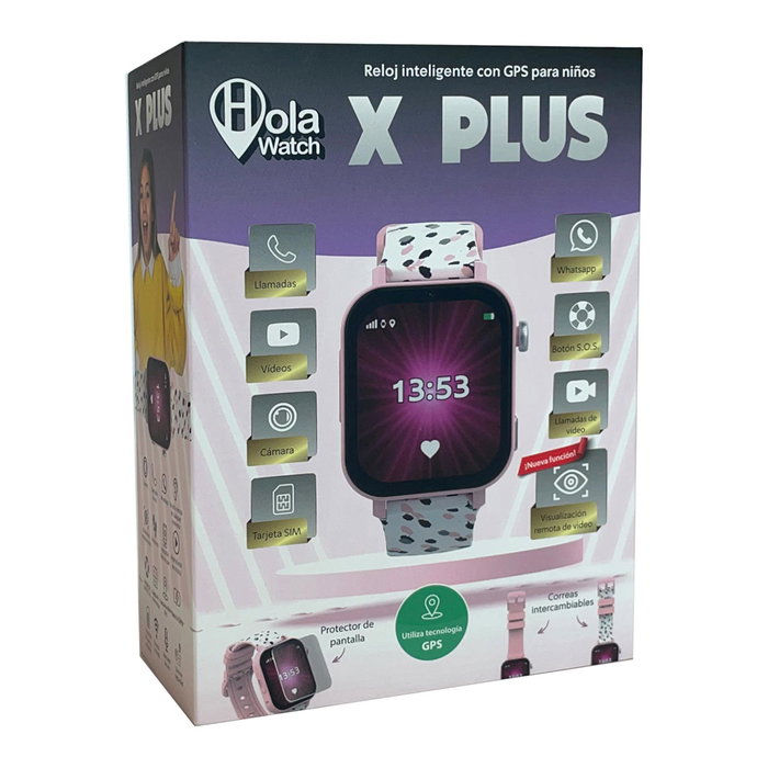 Cefa Reloj Inteligente Holawatch X Plus Pink Android Rosa