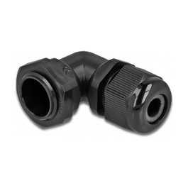 DeLOCK Prensaestopas 90° angulado PG13,5 negro