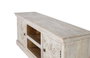 GINER Y COLOMER Mueble de TV con 2 puertas y 2 huecos en madera de mango color Arena