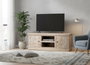 GINER Y COLOMER Mueble de TV con 2 puertas y 2 huecos en madera de mango color Arena