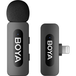 Boya BY-V1 (V 2.0) Micrófono Lavalier Inalámbrico 1TX + 1RX Lightning