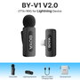 Boya BY-V1 (V 2.0) Micrófono Lavalier Inalámbrico 1TX + 1RX Lightning