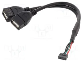 DeLOCK 84933 Cable USB 2.0 con 2 x USB Tipo-A hembra, 0,2 m