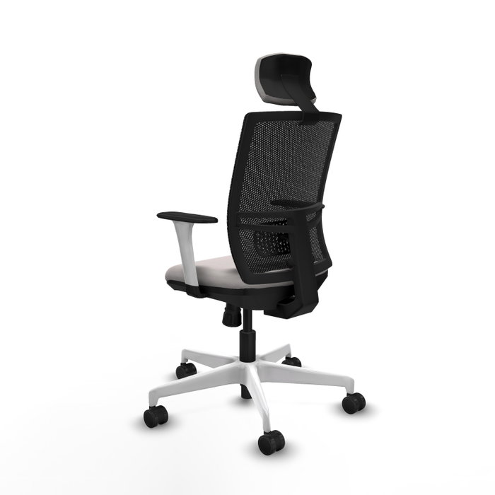 PIQUERAS Y CRESPO Silla de oficina Yunquera con mecanismo Sincro, Blanco y Negro PIQUERAS Y CRESPO Silla de oficina Yunquera con mecanismo Sincro, Blanco y Negro