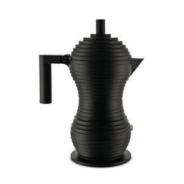 Alessi MDL02/3 BB PULCINA Cafetera Negra 3 Tazas 100 Values Collection