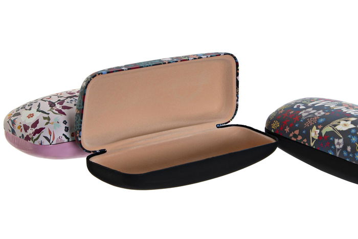 DKD Home Decor Funda para Gafas Moderno Azul Negro 7 x 5.5 x 16 cm (12 Unidades)