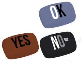 DKD Home Decor Funda para Gafas PU y Metal Surtido de 3 Colores SLOGAN