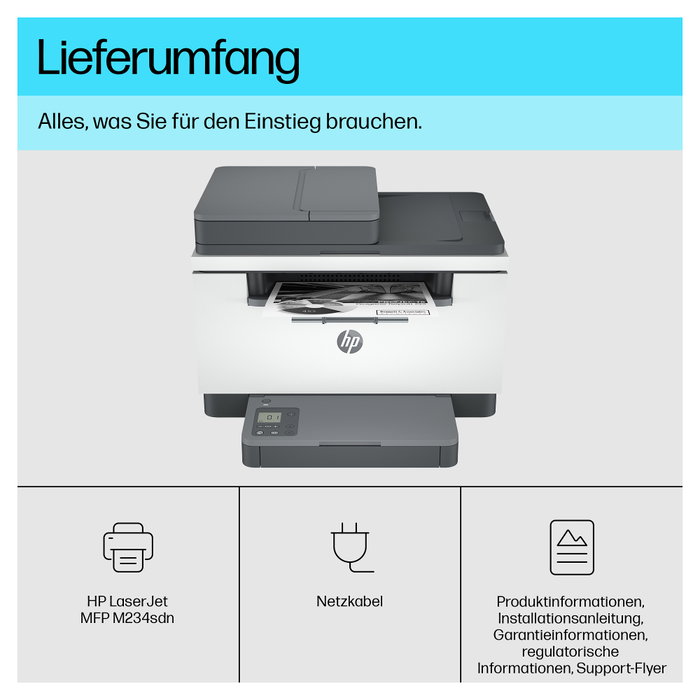 HP LaserJet MFP M 234 sdn Impresora Multifunción Láser Blanco y Gris