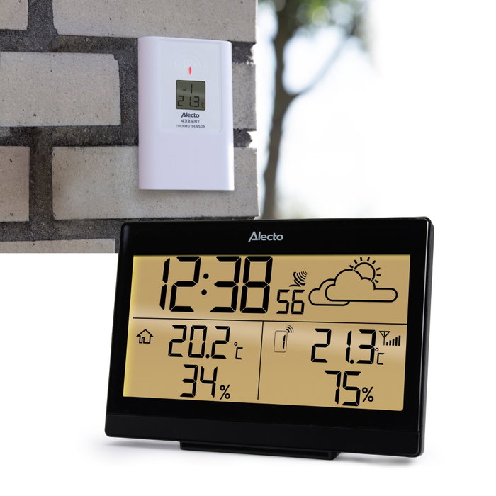 Alecto WS-2300 Estación Meteorológica con Sensor Inalámbrico Negro Alecto WS-2300 Estación Meteorológica con Sensor Inalámbrico Negro