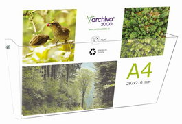 Portadocumentos Mural A4 Horizontal 1 Compartimento Cristal