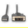 Digitus HDMI-Kabel A->DVI(18+1) St/St 2.0m schwarz FullHD | Cable HDMI a DVI de 2 metros, Negro