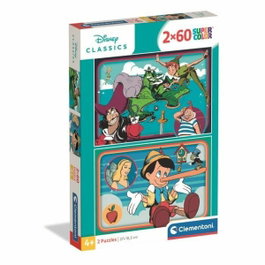Clementoni Pack de 2 Rompecabezas Clásico Disney de 60 piezas cada uno