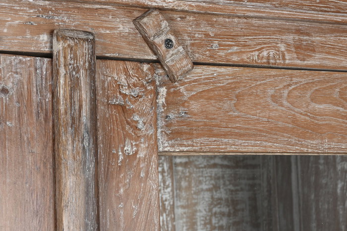 DKD Home Decor Vitrina Natural Madera Reciclada 99 x 50 x 184.5 cm