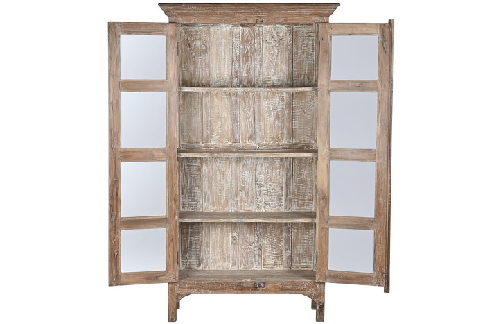 DKD Home Decor Vitrina Natural Madera Reciclada 99 x 50 x 184.5 cm