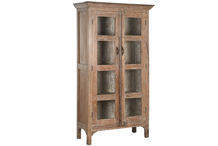 DKD Home Decor Vitrina Natural Madera Reciclada 99 x 50 x 184.5 cm