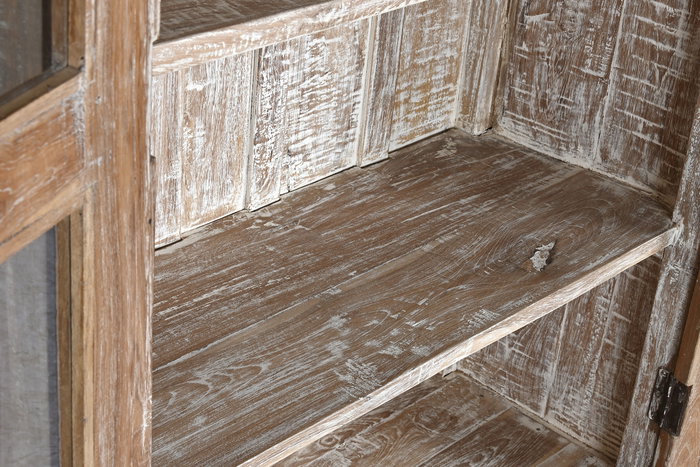 DKD Home Decor Vitrina Natural Madera Reciclada 99 x 50 x 184.5 cm